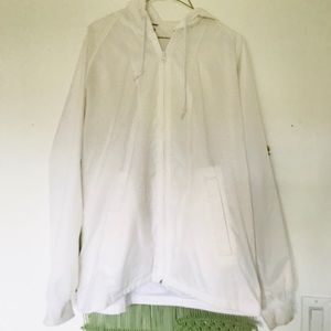 White Windbreaker